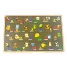 Quebra-Cabeça Alfabeto Infantil em MDF 3mm A-Z com Figuras Jogo Montessoriano Pedagógico Educativo