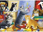 Quebra-cabeça Anguis Painting Cats 1000 peças para adultos