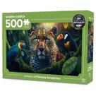 Quebra Cabeça Animais Amazonia Onça Passaros Arara 500 Peças Quebra Cabeça Animais Amazonia Onça Passaros Arara 500 Peças