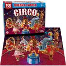 Quebra Cabeça Animais Do Circo 100pc Infantil Prende Atenção