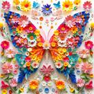 Quebra-cabeça Bgraamiens Floral Butterfly Symphony 1000 peças Quebra-cabeça Bgraamiens Floral Butterfly Symphony 1000 peças