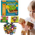 Quebra-Cabeça Bloquitos Animais Brinquedo Educativo