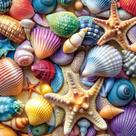 Quebra-cabeça Blueforest 500 peças Ocean Seashells & Starfish