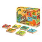 Quebra-cabeça Brinquedos Blocos de Madeira Dinossauro - Junges