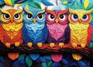 Quebra-cabeça BUAHA Colorful Owl 1000 peças para adultos