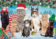 Quebra-cabeça Buffalo Games Meowy Christmas 300 peças Quebra-cabeça Buffalo Games Meowy Christmas 300 peças
