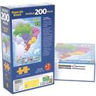 QUEBRA-CABECA Cartonado Mapa do Brasil 200 Pecas