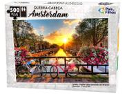 Quebra cabeça colorido tematico amsterdam premium presente