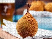 Quebra-Cabeça Comida de Boteco Coxinha Empanada de 150 peças em MDF