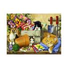 Quebra-cabeça De 500 Peças, 46x28cm, O Gato No Jardim, Para Adultos, Decoração De Casa, Exibição Na