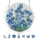 Quebra-cabeça de acrílico Suncatcher Window Hanging Azure Bloom Whisper