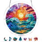 Quebra-cabeça de acrílico Suncatcher Window Hanging Golden Tide 83 peças