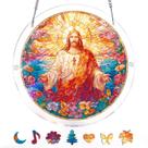 Quebra-cabeça de acrílico Suncatcher Window Hanging Holy Light of Jesus