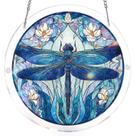 Quebra-cabeça de acrílico Suncatcher Window Hanging Moonlit Dragonfly Quebra-cabeça de acrílico Suncatcher Window Hanging Moonlit Dragonfly