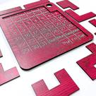 Quebra-cabeça de calendário Shxx Mês + Dia + Semana Red Wood