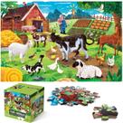 Quebra-cabeça de chão IFLOVE Farm Animals 48 peças para crianças de 3 a 5 anos Quebra-cabeça de chão IFLOVE Farm Animals 48 peças para crianças de 3 a 5 anos