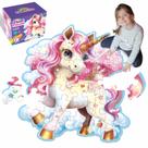 Quebra-cabeça de chão IFLOVE Unicorn 45 peças para crianças de 3 a 5 anos