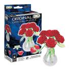 Quebra-cabeça de cristal 3D BePuzzled Roses in Vaso para mais de 12 anos, vermelho