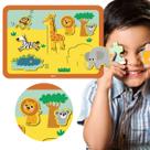 Quebra-Cabeça de Encaixe Infantil Animais Safari Montessori Quebra-Cabeça de Encaixe Infantil Animais Safari Montessori