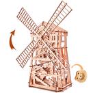 Quebra-cabeça de madeira 3D Wood Trick Windmill Rotating Model