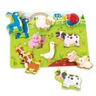 Quebra-cabeça de madeira B. brinquedos Peek & Explore Farm Animals 2 anos ou mais Quebra-cabeça de madeira B. brinquedos Peek & Explore Farm Animals 2 anos ou mais