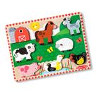 Quebra-cabeça de madeira Chunky Melissa & Doug Farm Animals 8 peças 2+
