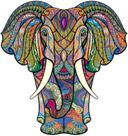 Quebra-cabeca de madeira elefante 100 pcs multilaser -br1681