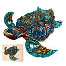 Quebra-cabeça de madeira Jigfoxy Sea Turtle para adultos e crianças 301 unidades
