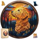 Quebra-cabeça de madeira jiroinlly 3D Golden Retriever 500 peças