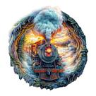 Quebra-cabeça de madeira KAAYEE 270 peças 3D Steam Train para adultos