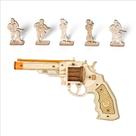 Quebra-cabeça de madeira ROKR Revolver Rubber Band Gun Kit Craft Kit