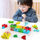 Quebra-cabeça de madeira Toy Car Animal Number para crianças de 3 anos ou mais
