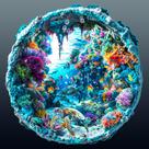 Quebra-cabeça de madeira Welsky Seabed 3D Landscape 290 peças