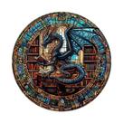 Quebra-cabeça de madeira WOODBESTS Dragon's Library 200 peças para adultos