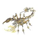 Quebra-cabeça de metal 3D KonhaovF Gold Scorpion para adultos com cores