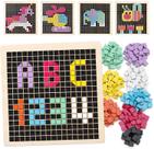 Quebra-cabeça de mosaico de madeira Coogam 370PCS Shape Pattern Blocks Kids