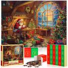 Quebra-cabeça do calendário do advento de Natal Simgoing 1008 peças 2024