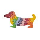 Quebra-Cabeça Educativo em Madeira Cachorro com Números