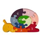 Quebra-Cabeça Educativo em Madeira Caracol com Números
