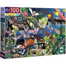 Quebra-cabeça EeBoo Love of Bats Glow in Dark 100 peças 69x46cm