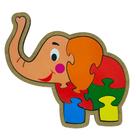 Quebra Cabeça Elefante Brinquedo Educativo de Madeira MDF