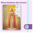 Quebra-cabeça em madeira Nossa Senhora Graças 180 Peças com Caixa madeira