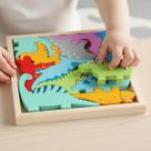 Quebra Cabeça Encaixe Divertido 3D Jogo da Velha MDF Educativo Pedagógico Infantil Brinquedo Sensorial Montessori Coordenação Motora Raciocínio Lógico