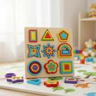 Quebra Cabeça Encaixe Divertido Formas e Cores Geometrico Educativo MDF Montessori Pedagogico