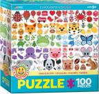 Quebra-cabeça EuroGraphics Emoji Colors 100 peças 13x19cm