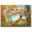 Quebra-cabeça Fantasy Cat Whimsical Illustration 1000 peças