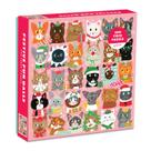 Quebra-cabeça Galison Festive Furballs 500 peças