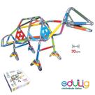 Quebra-cabeça Geométrico Edulig Puzzle 3D Dino - 124 peças e conexões - 70 cm comprimento