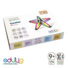 Quebra-cabeça Geométrico Edulig Puzzle 3D Varetas - 174 peças e conexões para montar nossas 10 sugestões e criar muitas outras