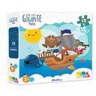 Quebra-Cabeça Gigante Piratas 12 Peças Infantil Raciocínio +2 Anos Cartonado